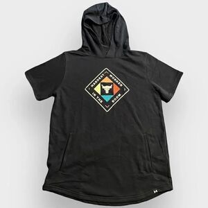 Under Armour Project Rock Hardest Worker Training Black Hoodie Youth size XL New
